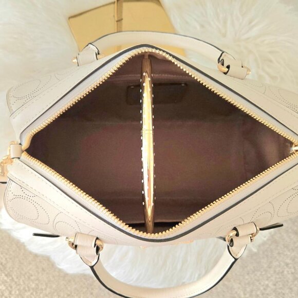Coach Rowan Satchel/Crossbody Bag Chalk/Gold (LIKE NEW!) - Picture 8 of 13